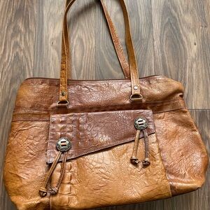 Elegant Brown Leather Tote Bag
